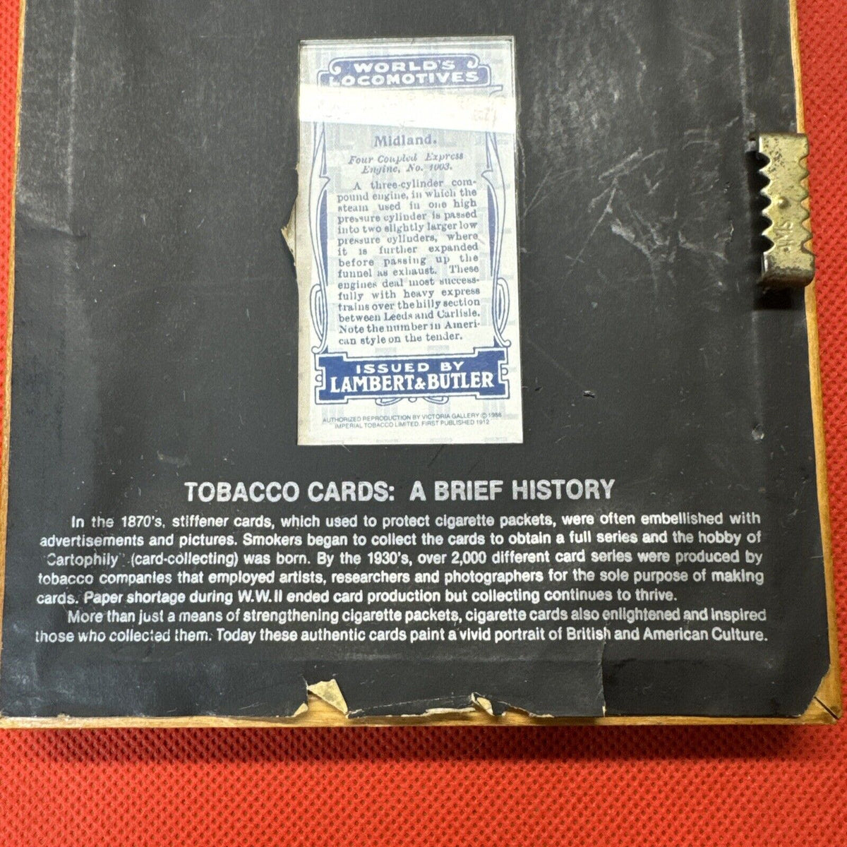 Tobacco Cards: A Brief History #7 Midland/Framed With Card