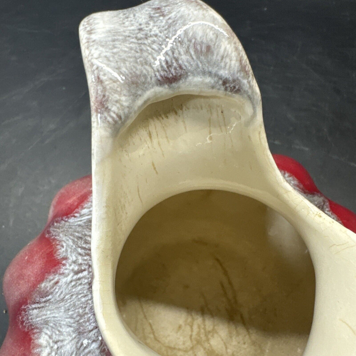 Vintage SMALL Red & Gray PITCHER VASE RF