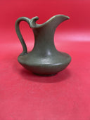 Arts and Crafts Hampshire Matte Green  Pottery Pitcher Vase 6”