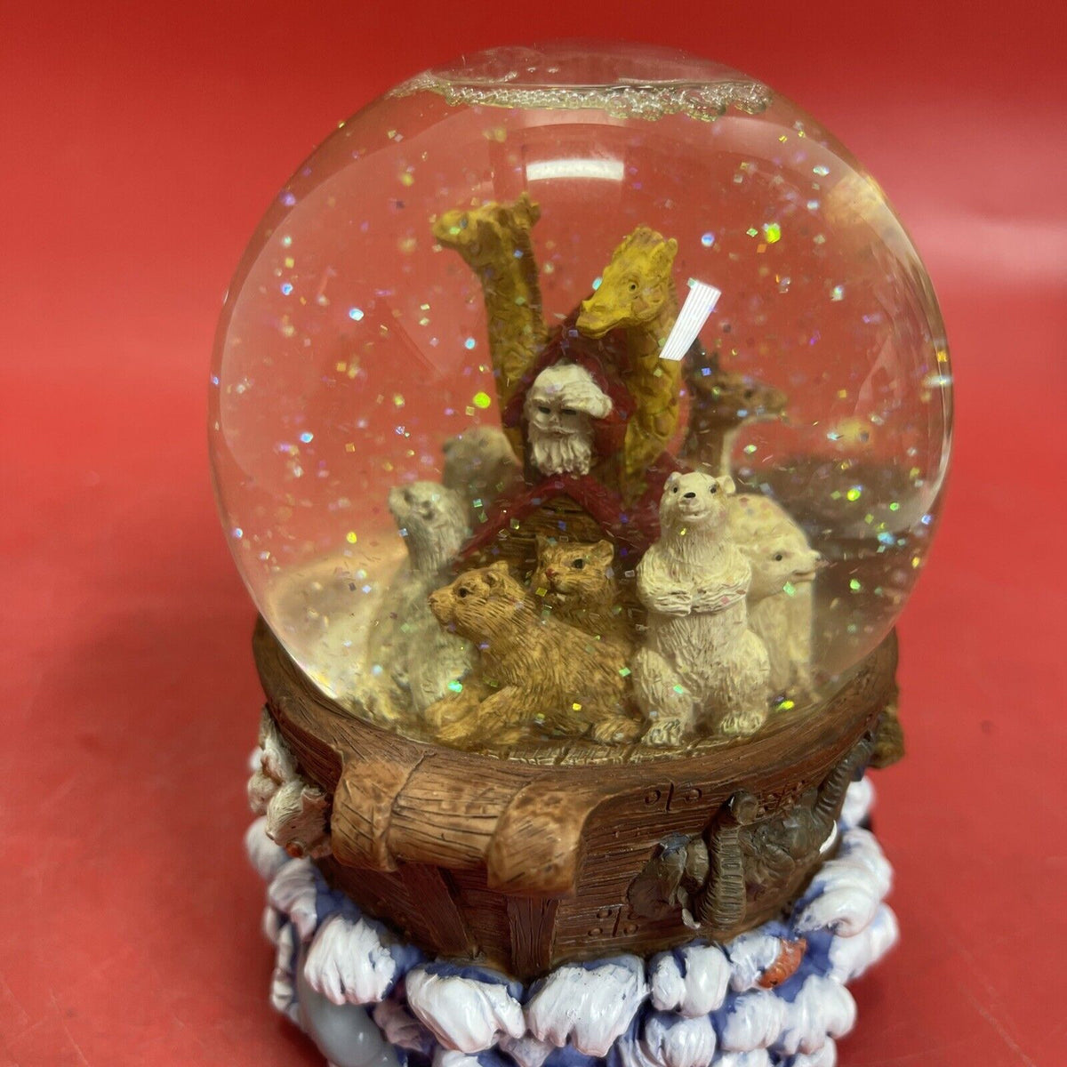 Noah's Ark Glitter Globe Music Box If I Could Talk to the Animals
