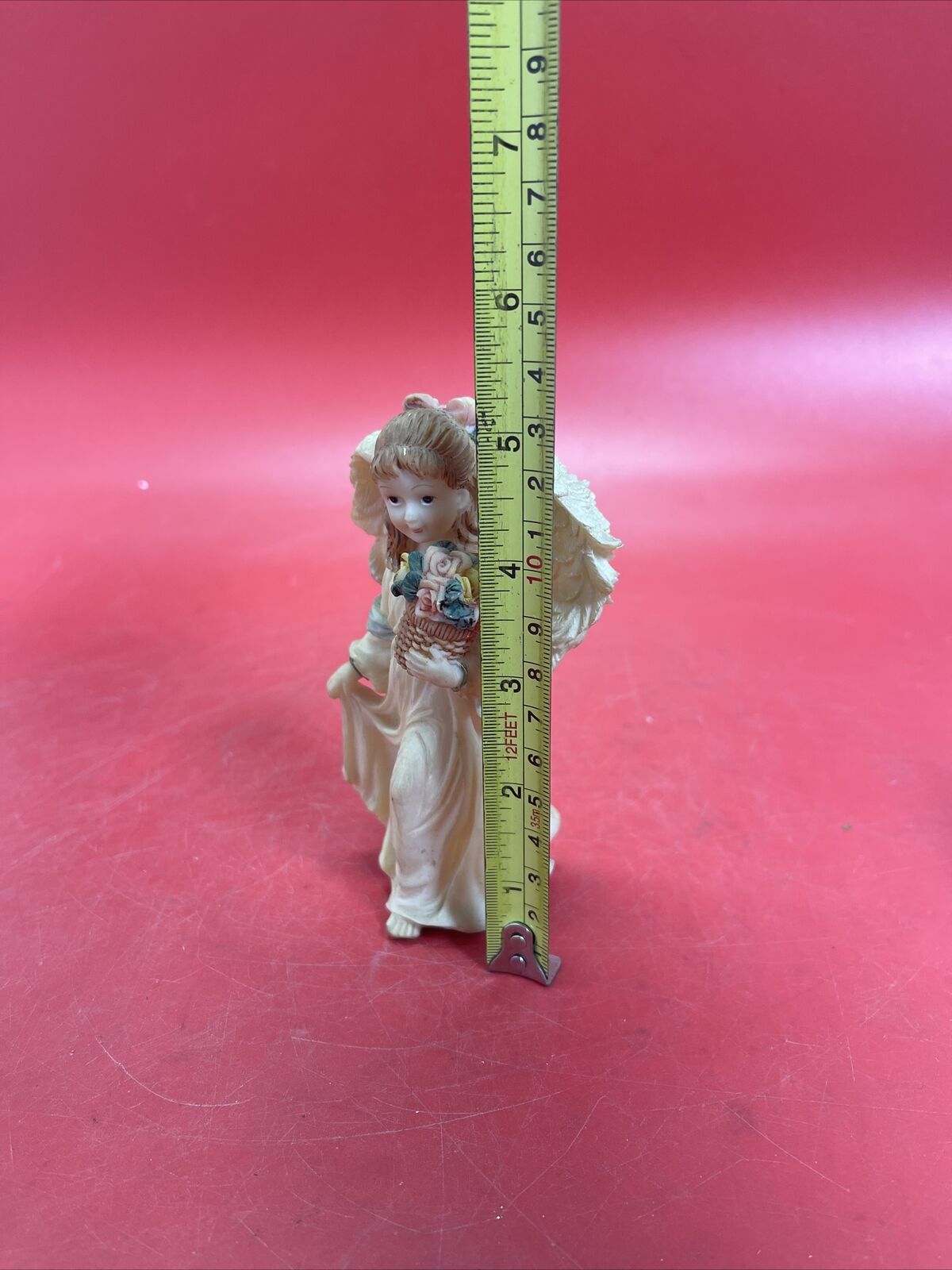 Vintage figurine ANGEL with flowers