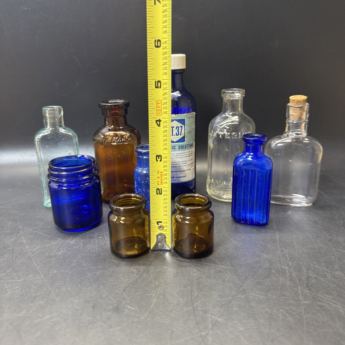 Vintage Medicine Bottles/ Lot Of 10