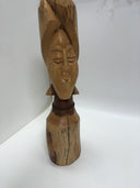 Vintage Folk Art Hand Carved Wood Woman Ethnic