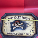 Vintage Beer Signboard ,,The Jolly Roger Warm Food and Cold Beer”