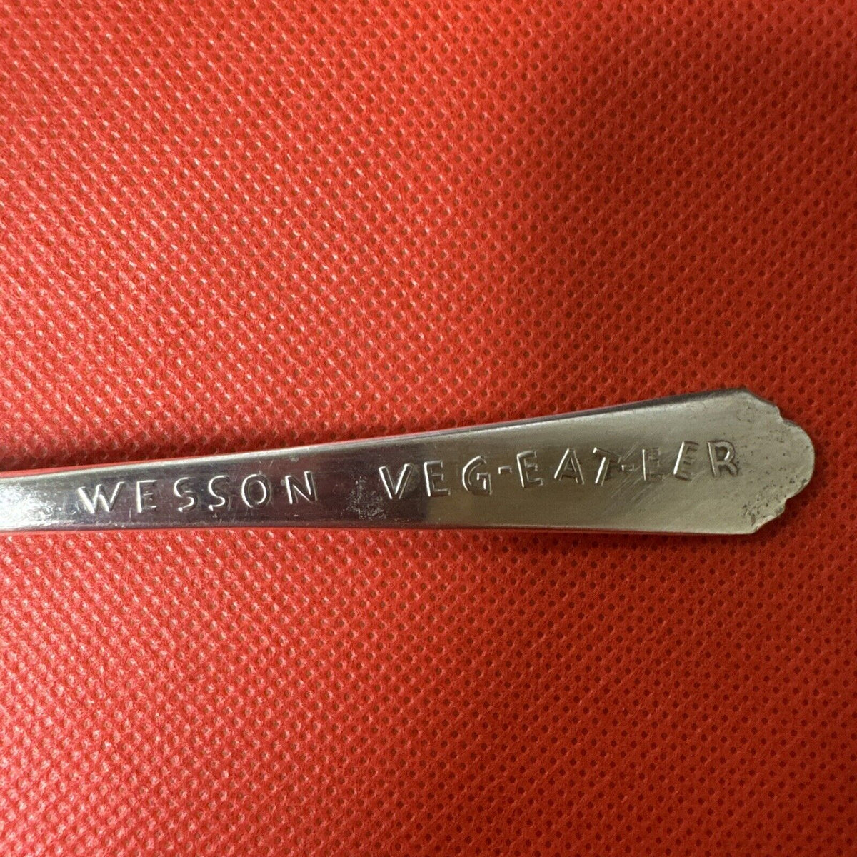 Wesson Veg-eat-eer Spoon. Collectible. 6” Long. Baby Fork/spoon