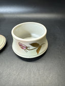 Vintage Ceramic Porcelain Trinket Dish with Lid/ Lot Of 4