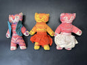 Vintage Focastle Farms Cloth Cats 8”/ Lot Of 3