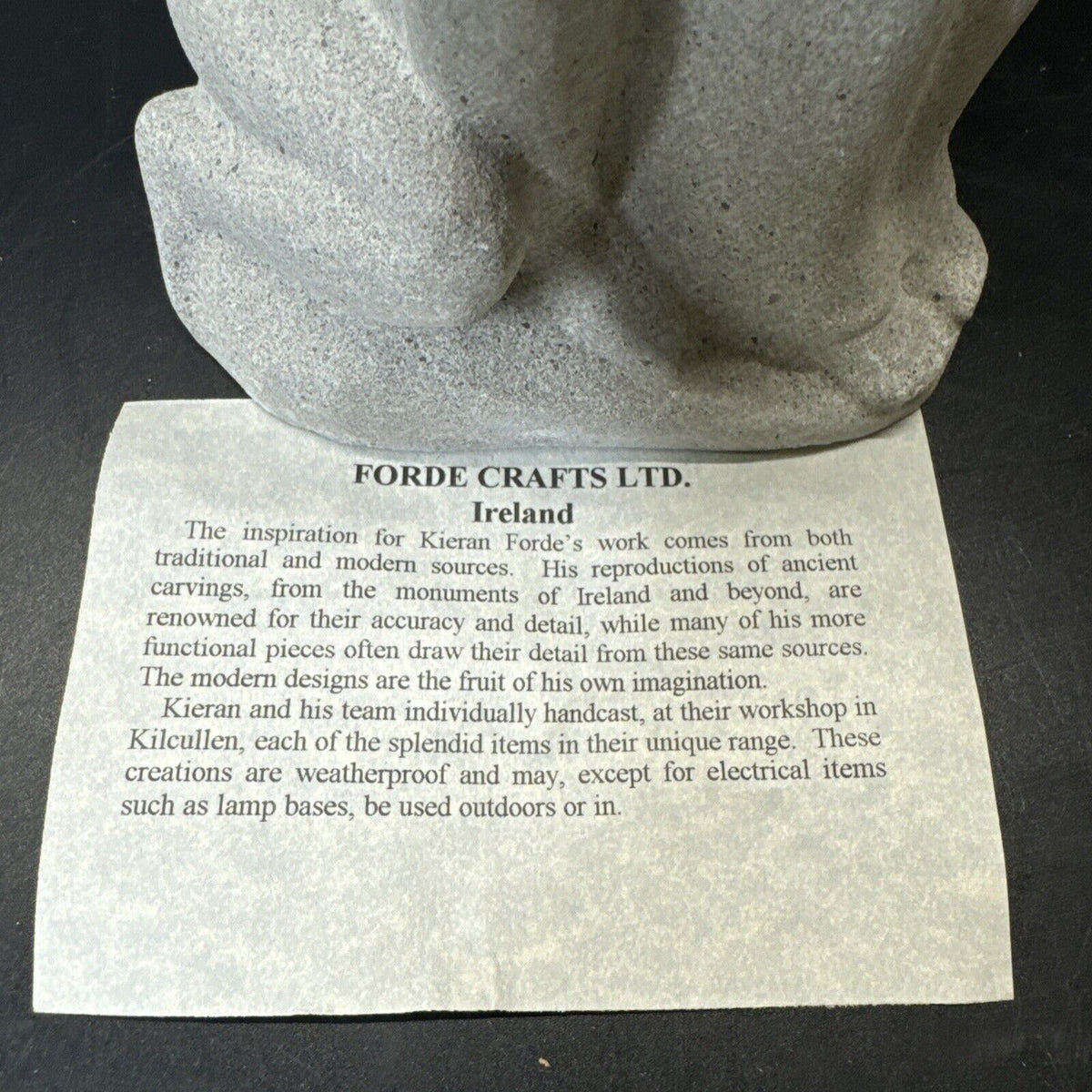 Forde Crafts Older Man Gives Comfort Sculpture Kilcullen Ireland