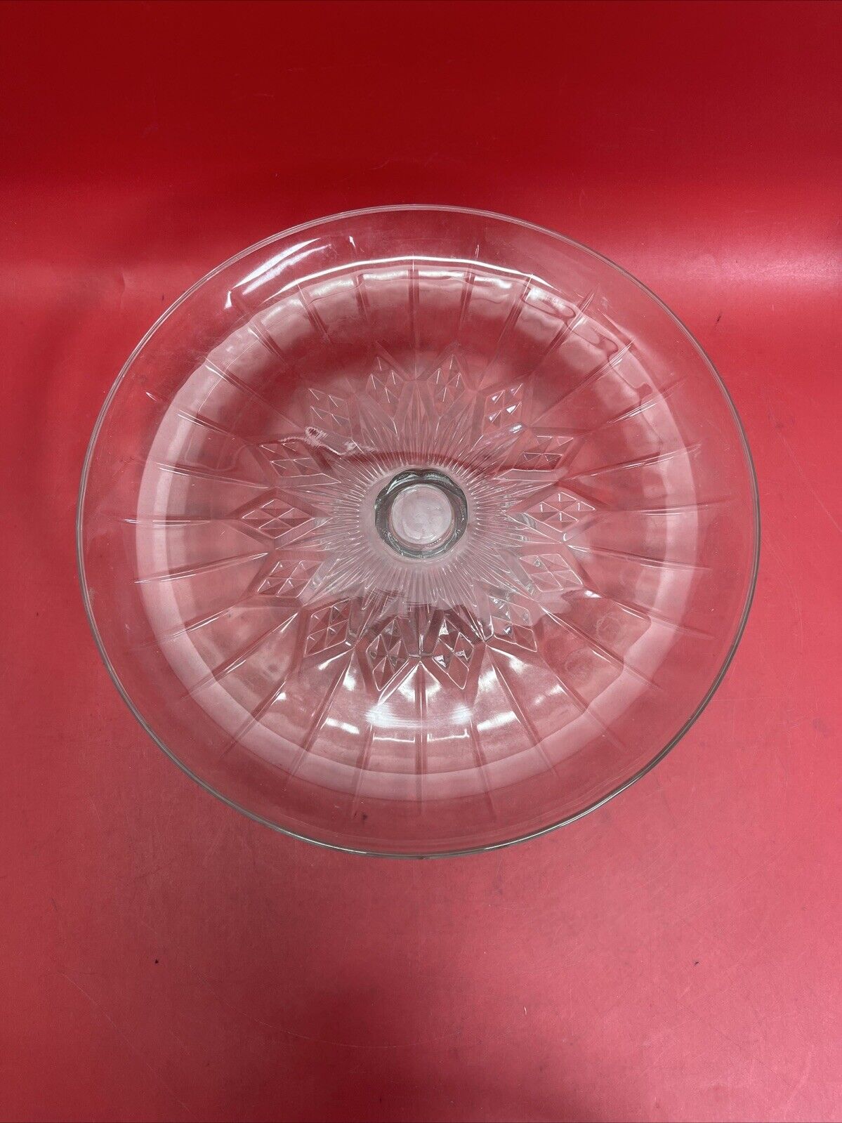 ANCHOR HOCKING GLASS 2 PIECE CANFIELD FOOTED CAKE DOME LID PLATE SET 1600/86