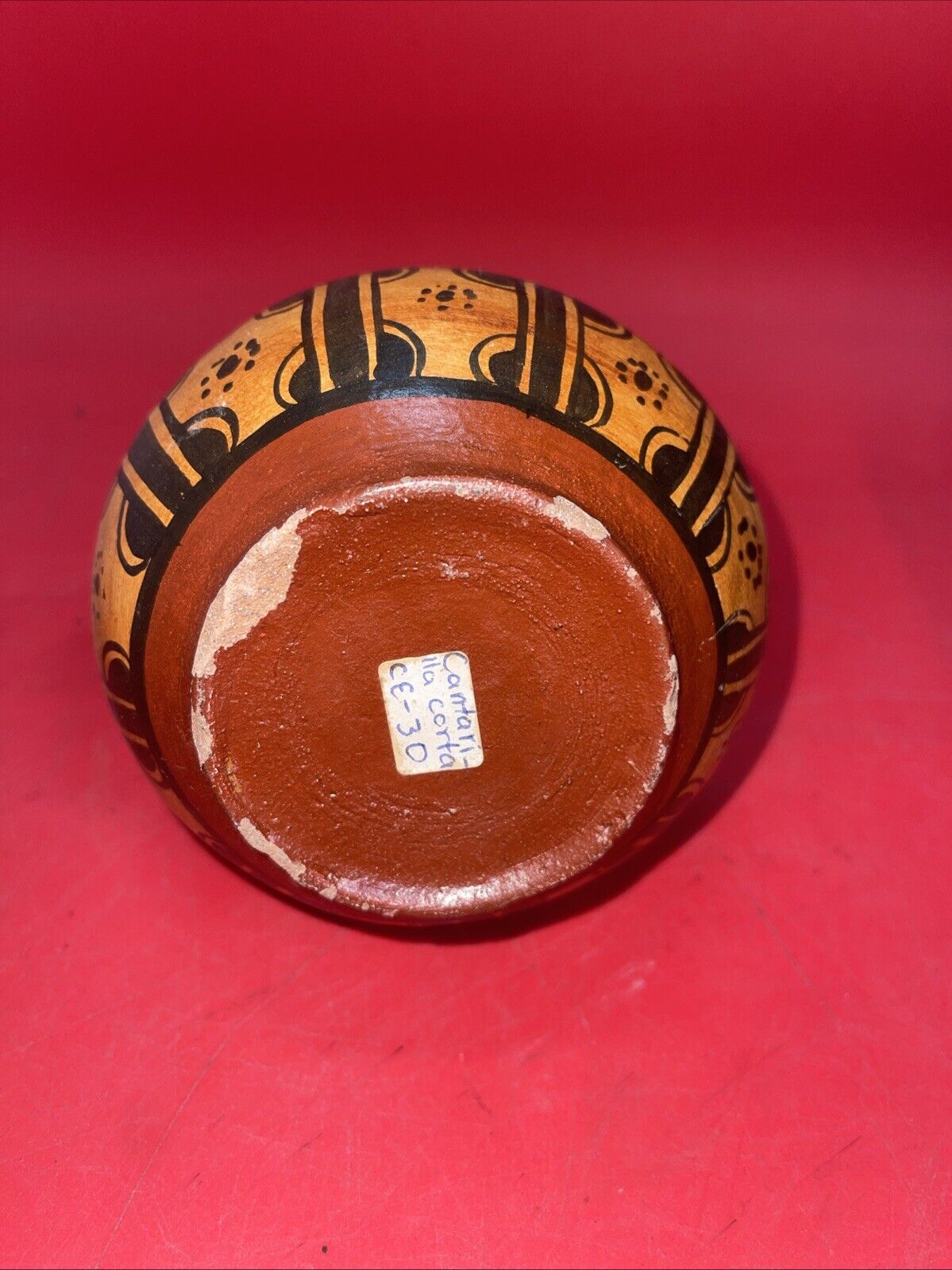 Vintage Hand Painted Aztec Mayan Tribal Art Vases Lot 3