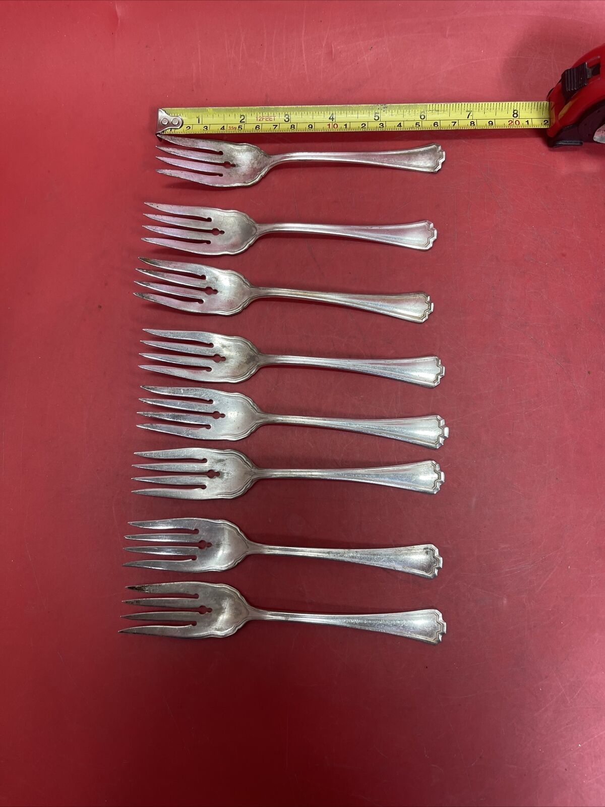 ANTIQUE VINTAGE COLLECTIBLE FORK 6.25" R.C. CO  SILVER PLATE Lot 8