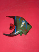 Vintage hand painted wood carved tropical fish Lot 4