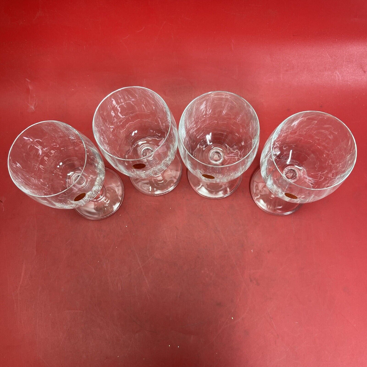 Vintage Laura Casual Optic Wine Crystal Lot 4 # 4112