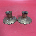 Vintage Chinese Brass Candle Stick Holder  Pattern
