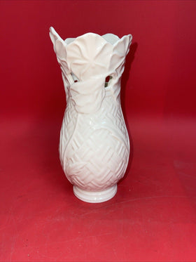 Lenox Basket Of Flowers Collection Vase Pansy 9” Ivory Porcelain