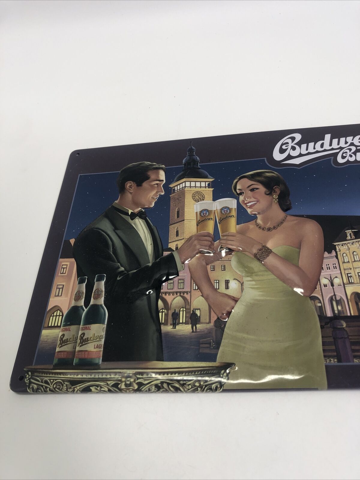 Vintage Original Budweiser Budvar  Large Romantic Date