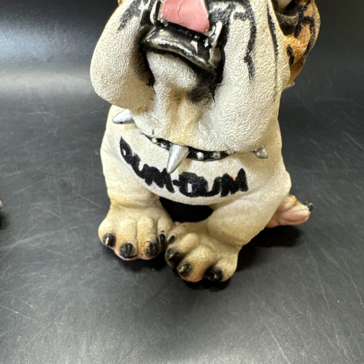 Bulldog Figurine with Spike Collar 4.5"/ Set Of 2