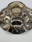 Silverplate Footed Bowl Scalloped Serving Dish
