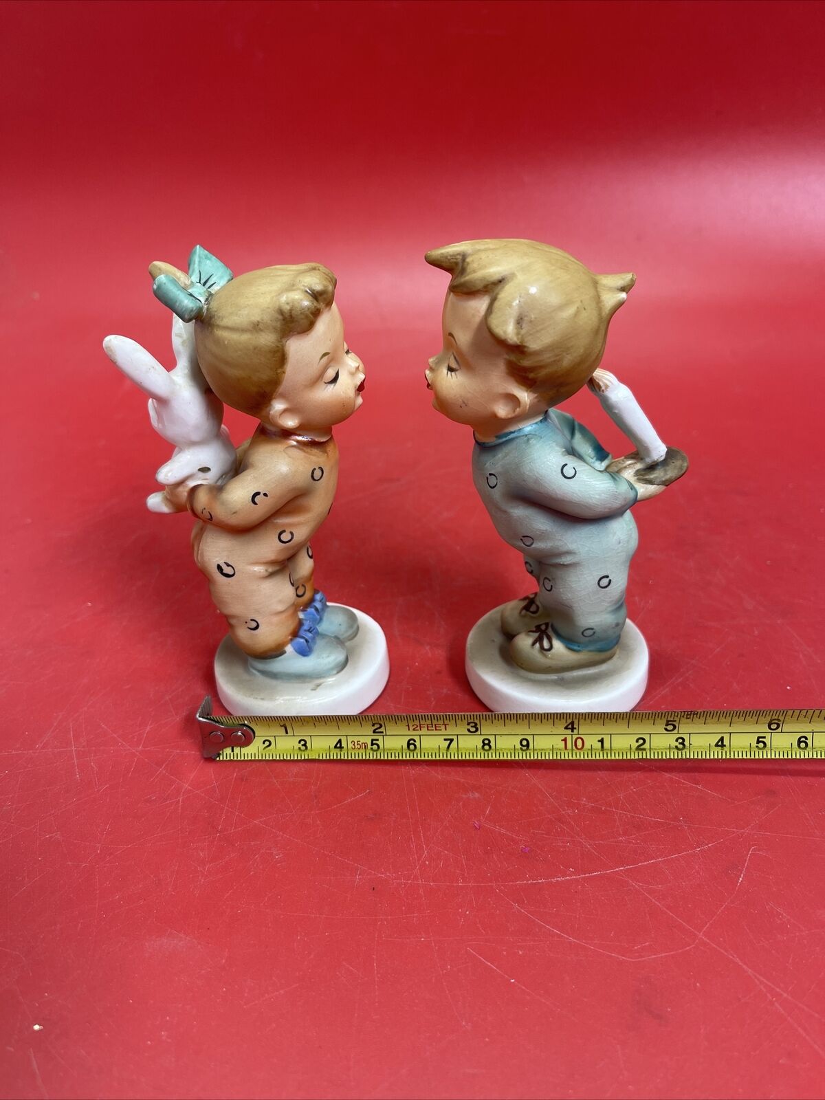 Vintage Lego figures “Kissing Girl with Bunny” and “Boy with Candle”, Japan