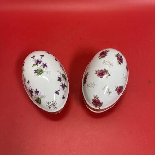 Norleans Eggs Made Japan Lusterware Porcelain Dresser Box Easter Trinket Dish 2