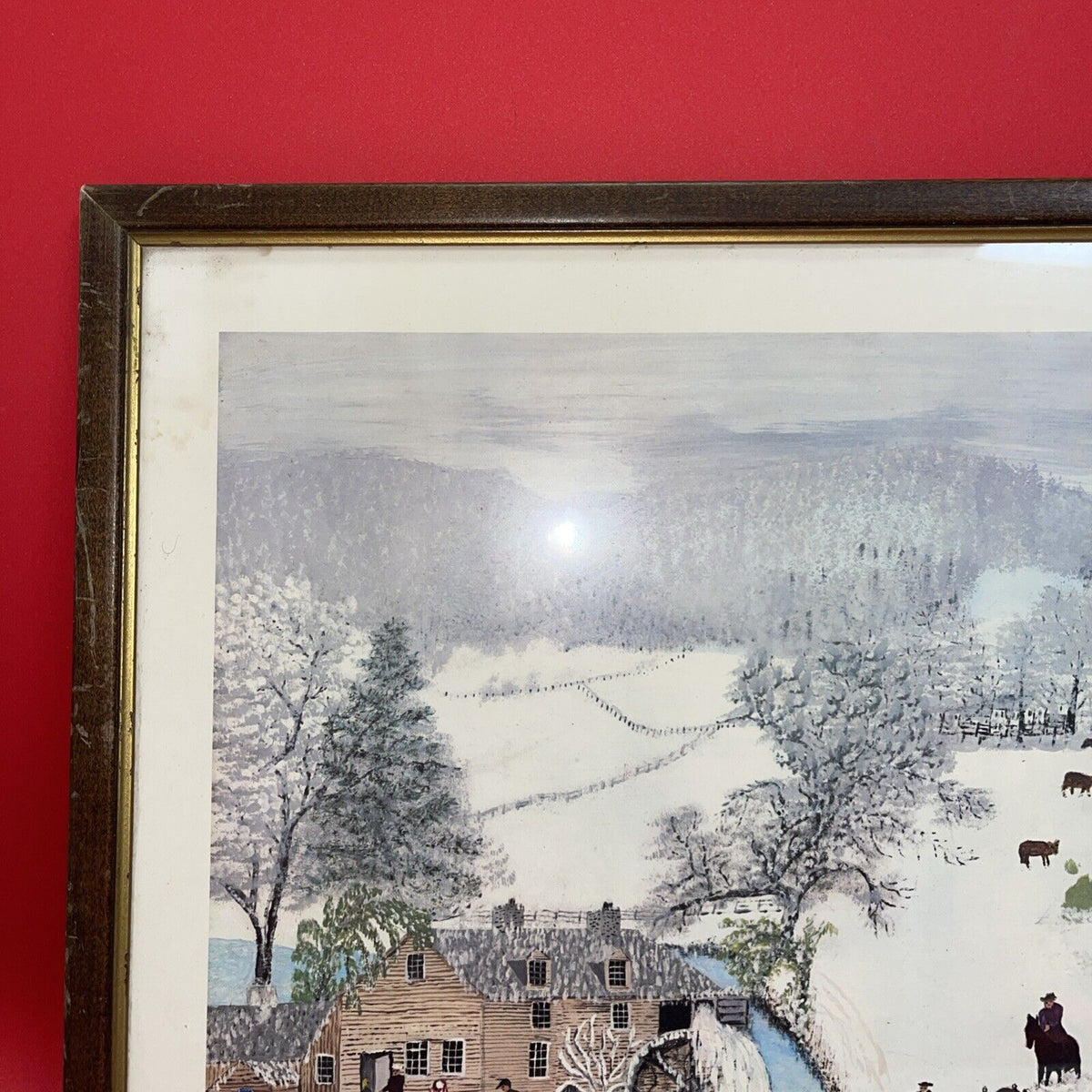 Vintage Art Print Grandma Moses 1951 A Frosty Day Art In America