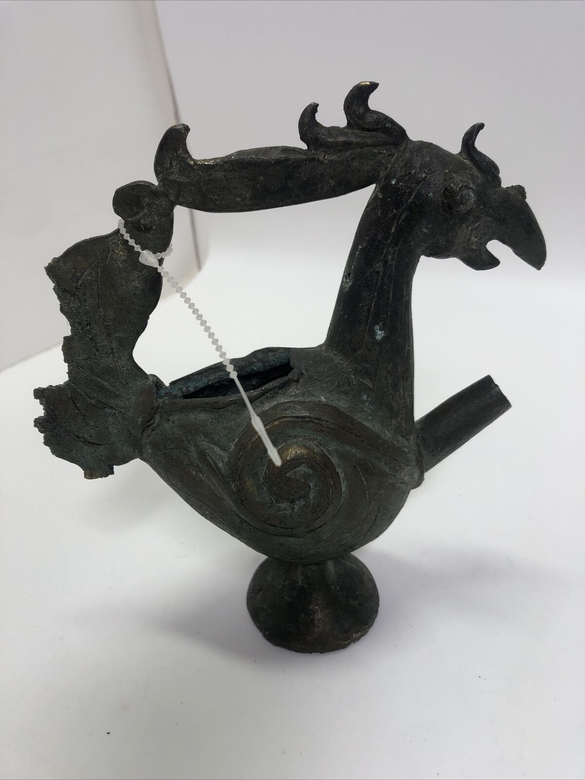Ancient China Bronze Ware Dynasty Phoenix Bird Zun Wine Vessel Tea Pot