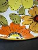 Vintage Floral Serving Bowl 10’/ Italy