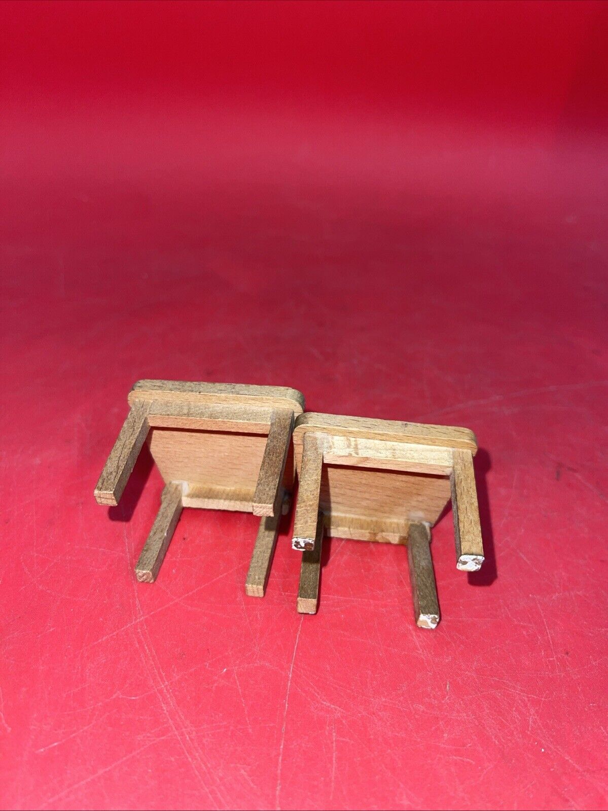 Vintage Dollhouse Miniature Mini Dining Table and Chairs  Furniture Set 3