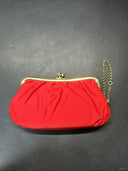 Vintage St. Thomas Red Gold Clutch Purse Handbag