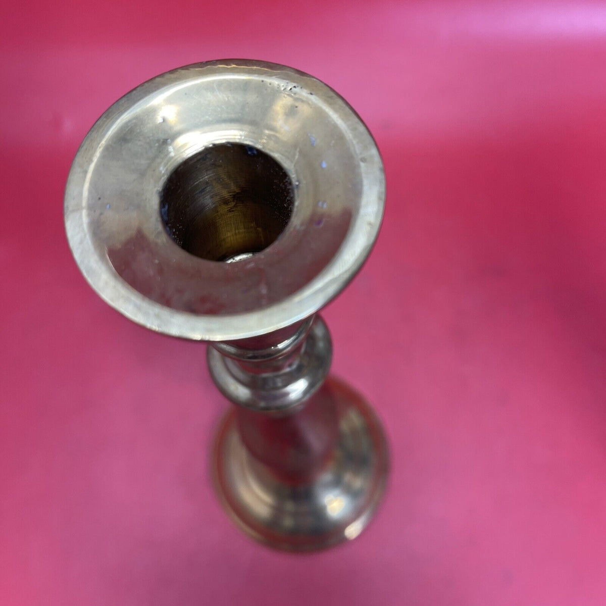 Vintage  Brass Candlestick Holder 12in