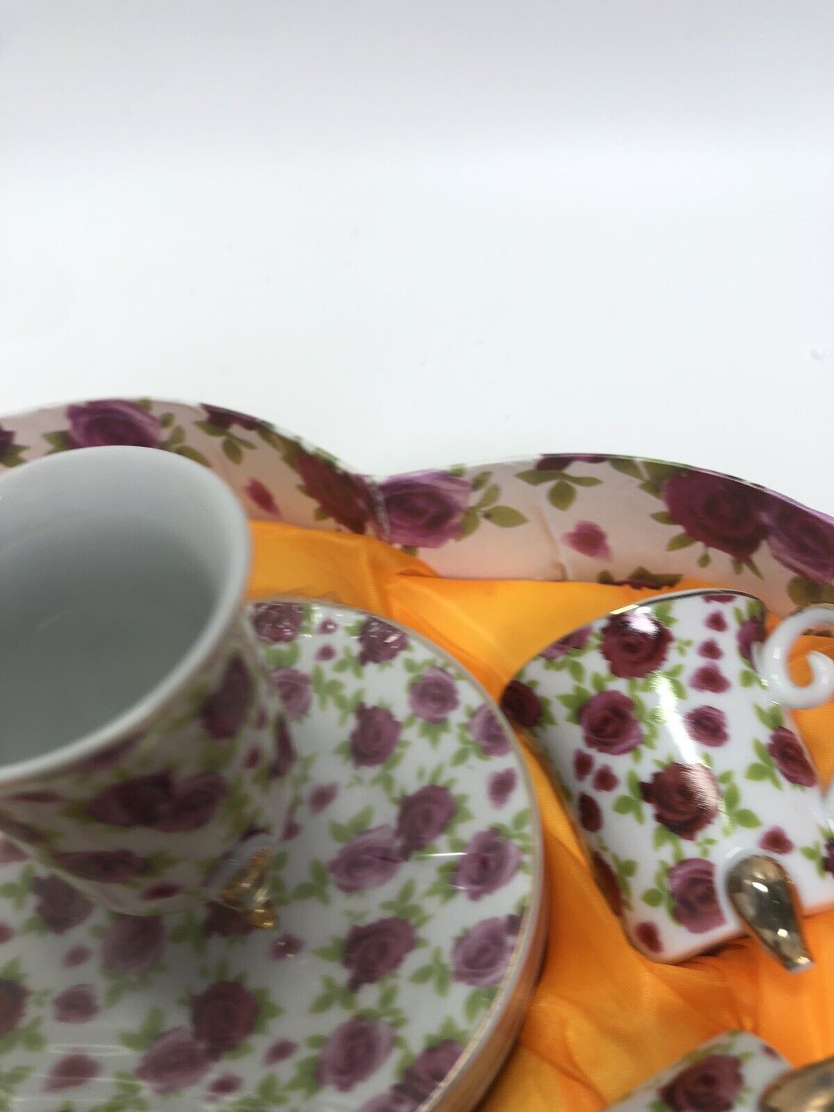 Set Of Coffee Saint Valentine 12 Piece New China Porcelain