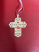 Vintage  Porcelain Cross Christmas Ornament Lot 12
