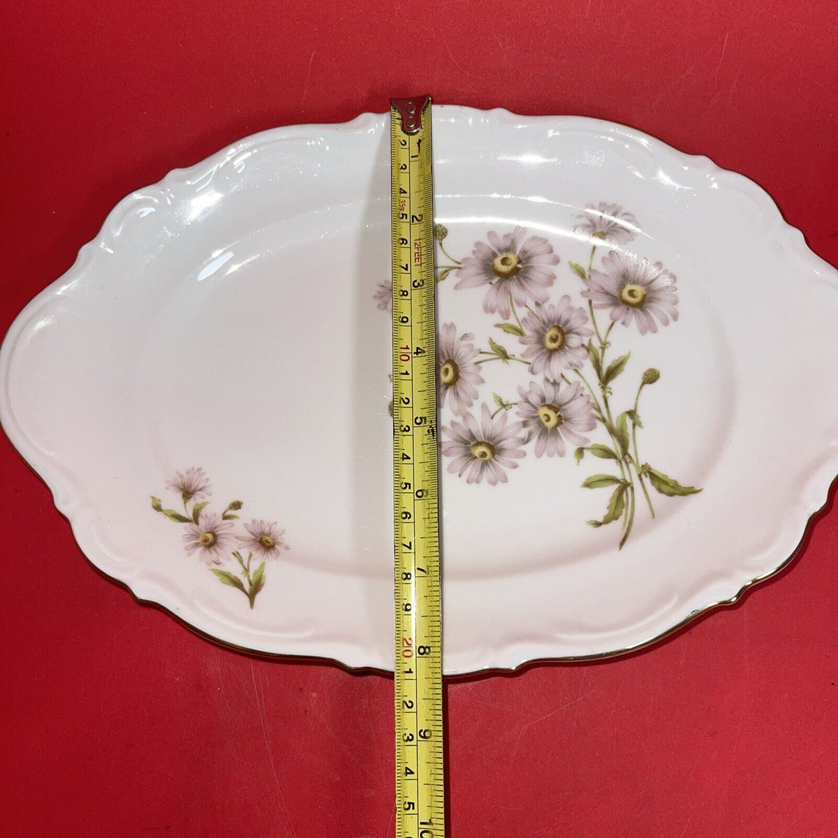 Mitterteich Daisy  Bell Oval Plates Length 16” & 12” , Sauce Boat.( Lot 3)