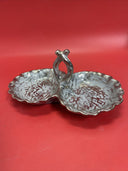 Stangl Vintage Hand Painted Silver Candy Dish 1800-D