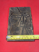 3 Vintage Carved WOODEN BLOCK STAMP for Hand Printing Fabric/Textiles/Wallpaper