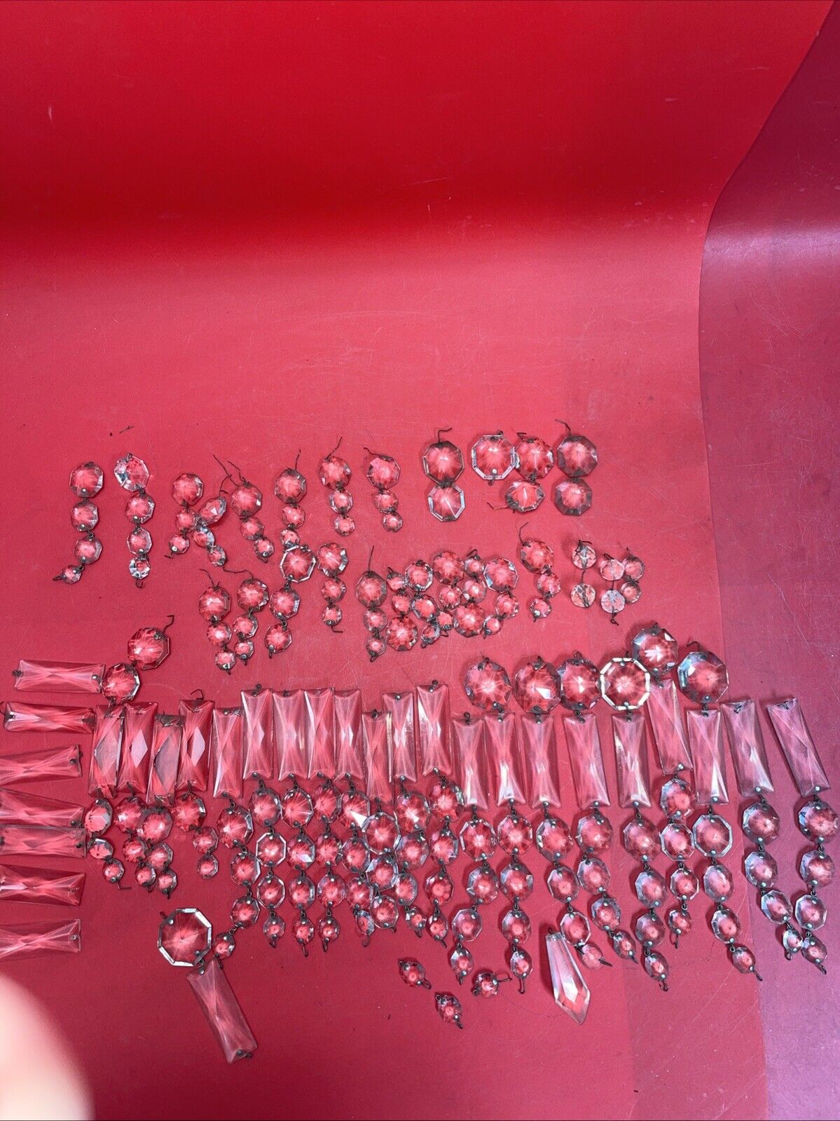 Large Lot of Pendants for Lamp (Glass and Plastic)# 1