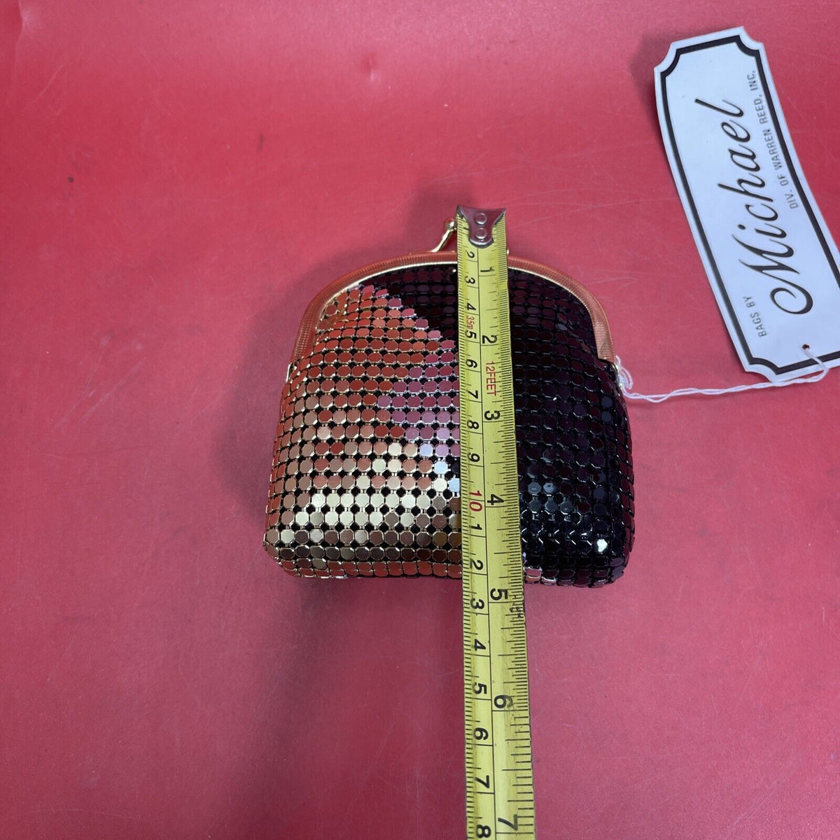 Vintage Set of 4 Black, Gold and Silver Mesh Sequin Wallets