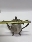 Antique Silverplate Coffee/Tea Pot Footed Hinged Lid - Pretty