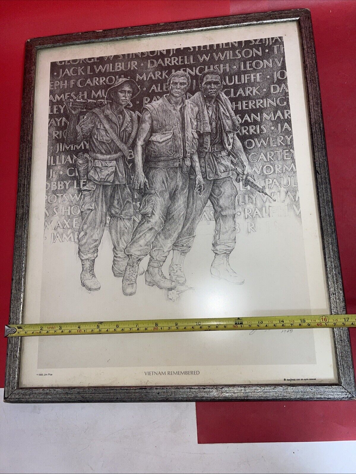 Military Lithograph. Vietnam Remembered 1985 Jim Poe Art Print