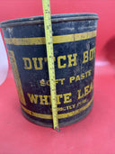 RARE Vintage Circa 1940s Dutch Boy White Lead Soft Paste Lidded Pail 100LB