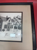 Original Pen & Ink Sketch Framed 8" x 11” signed D. Hagge