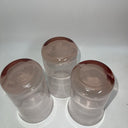 3 Pink Depression Glass Heavy Tumblers Tumblers Vintage ,No Chips 12 Oz