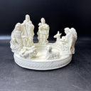 Vtg Holiday Jade Porcelain Nativity Pillar Candle Holder #17974/ Used