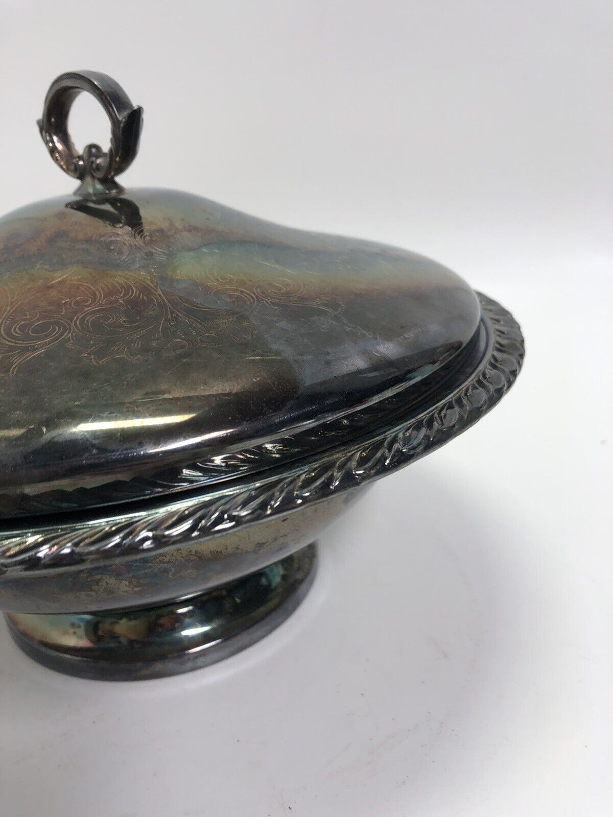 Vintage Silver Plate Serving Bowl Lid