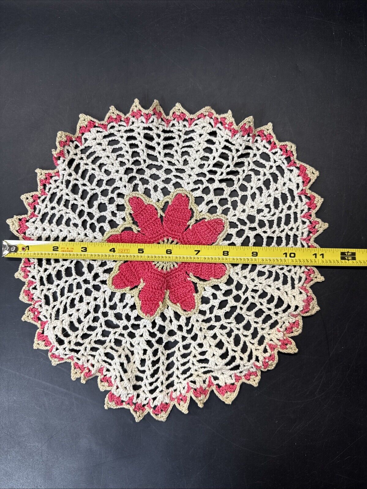 6 Vintage Handmade Doilies Various Sizes, #2