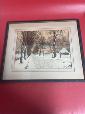 VINTAGE: THE GLORY OF WINTER By H. Jourdain, Pic Review 1925,  Art Print