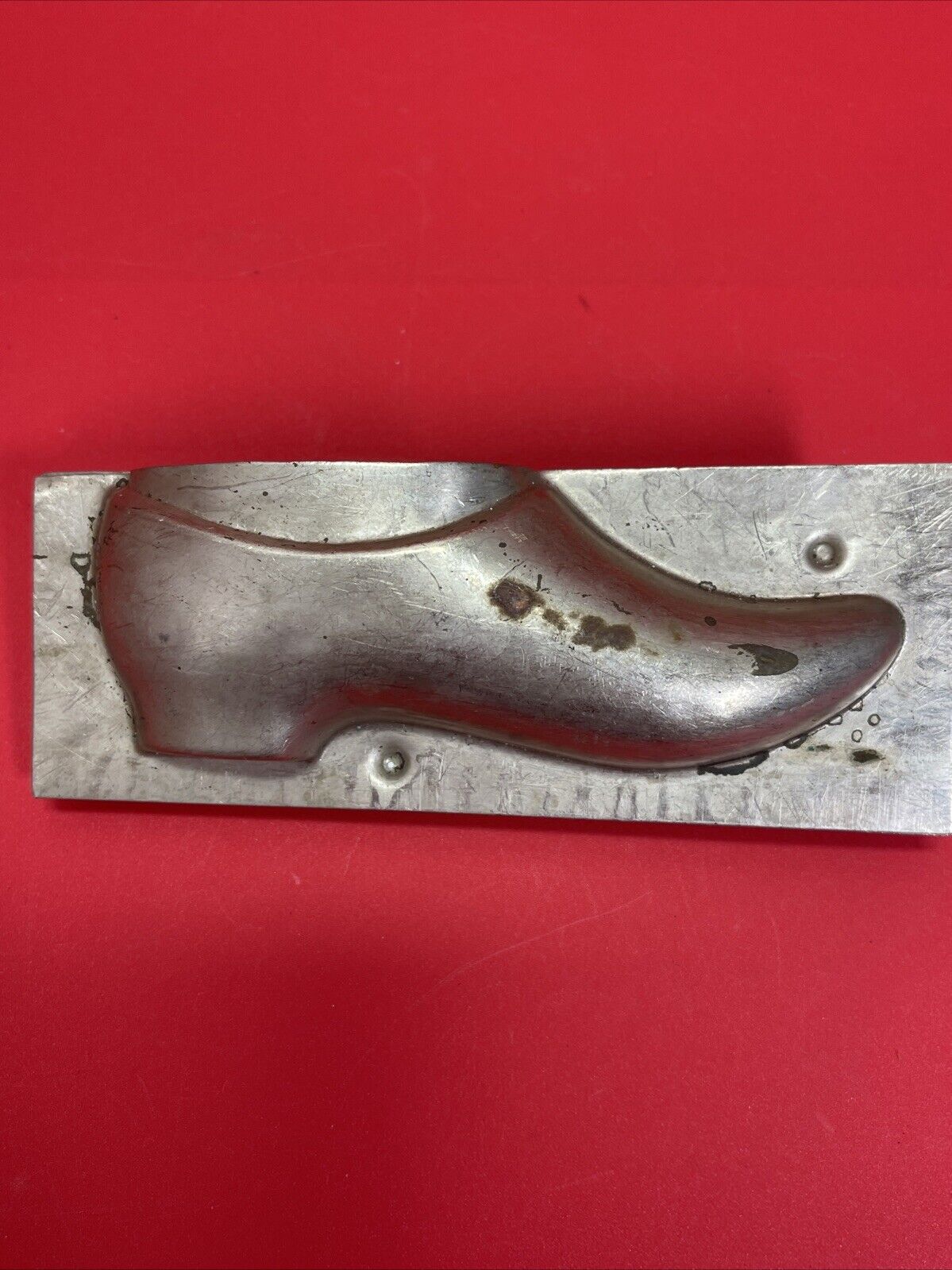 B-M Chocolate Solid Nickel Silver Dutch Shoe #27 Candy Mold Vintage