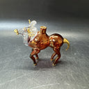 Vintage Hand Blown Glass Horse Perfume Bottles/ Lot Of 3