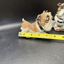 Bulldog Figurine with Spike Collar 4.5"/ Set Of 2