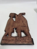 Vintage Hand Carved Unique,  Folk Art Shelf, Wooden